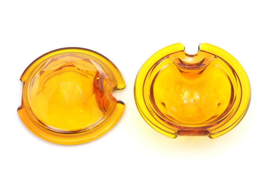 Tail Lamp Lens Set Faceted Amber
