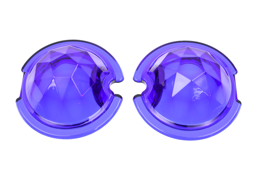 Blue Faceted Tail Lamp Lens Set