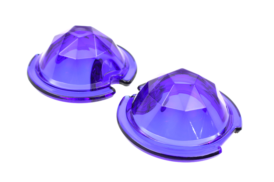 Blue Faceted Tail Lamp Lens Set