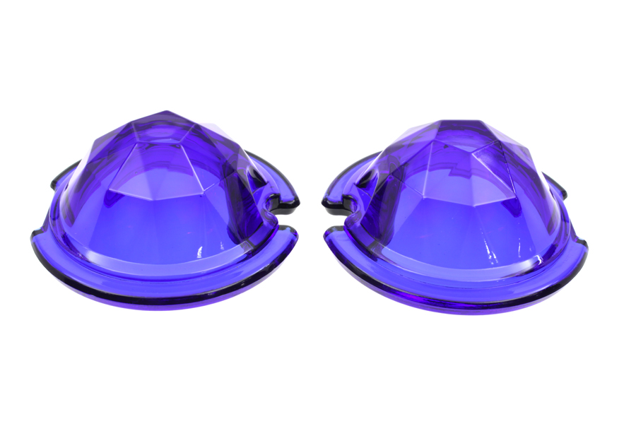 Blue Faceted Tail Lamp Lens Set