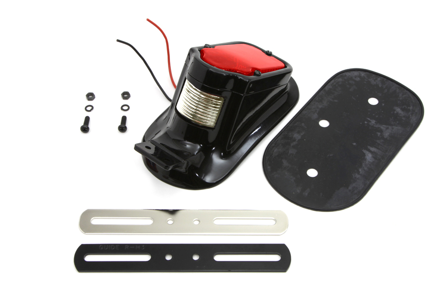 Black Tombstone Style Tail Lamp Assembly