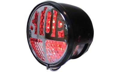 Black Stop LED Tail Lamp Round Style
