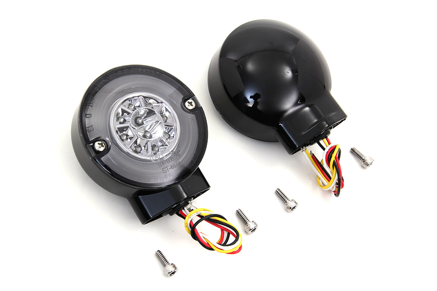 Black LED Turn Signal Combo Assembly Set