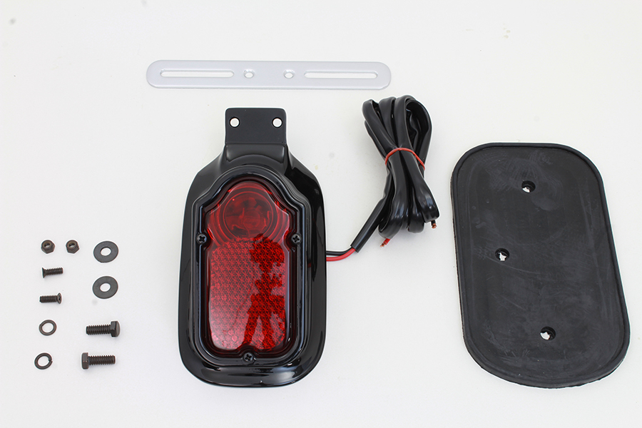 Glossy Black Tombstone Style Tail Lamp Assembly