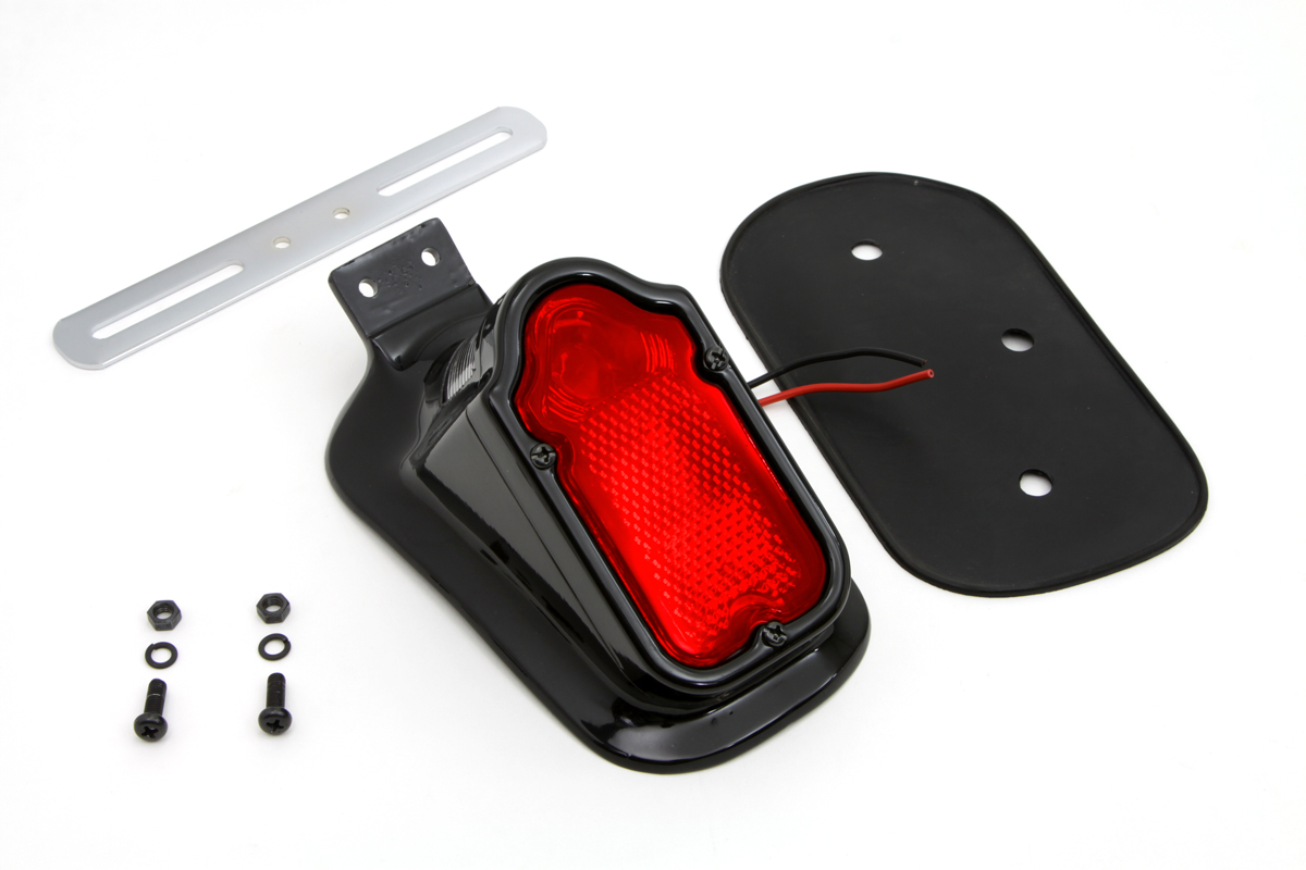 Black Tombstone Style Tail Lamp Assembly