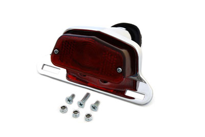 Chrome Sport Tail Lamp Assembly Large Lucas Style