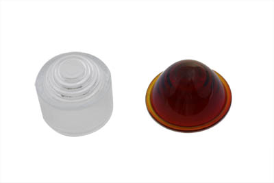 Tail Lamp Lens Set Cone Style Glass Red and Clear