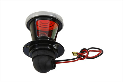 Black 2 Round Tail Lamp with Bulb