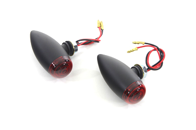 Mini LED Bullet Red Lens Marker Lamp Set