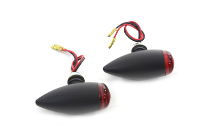 Mini LED Bullet Red Lens Marker Lamp Set