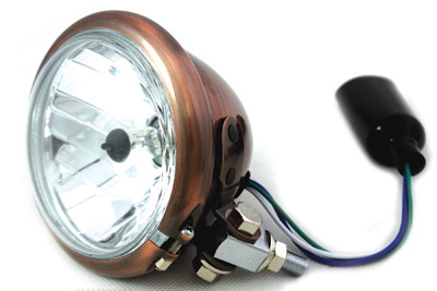 4-1/2 Round Headlamp Copper