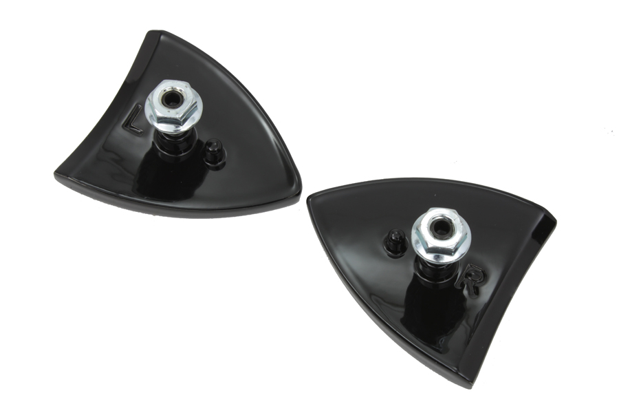 Black FLT 1996-2013 Mirror Block Off Plate Set