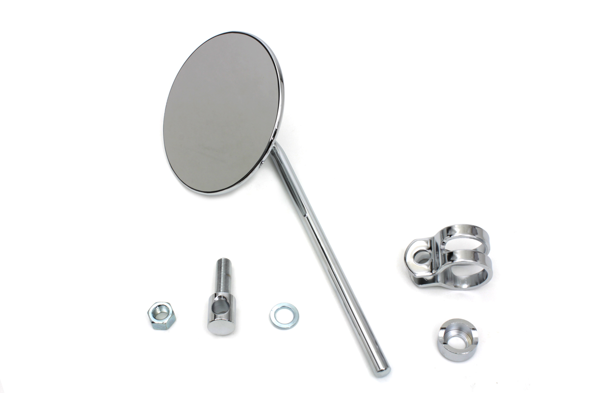 Replica Round Mirror with Round Stem Chrome