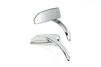 Chrome Convex Tinted Mirrors Set w/ Curved Stems Harley Customs
