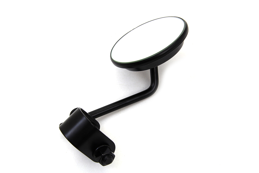 Black 3 Round Mini Mirror with Clamp on Stem