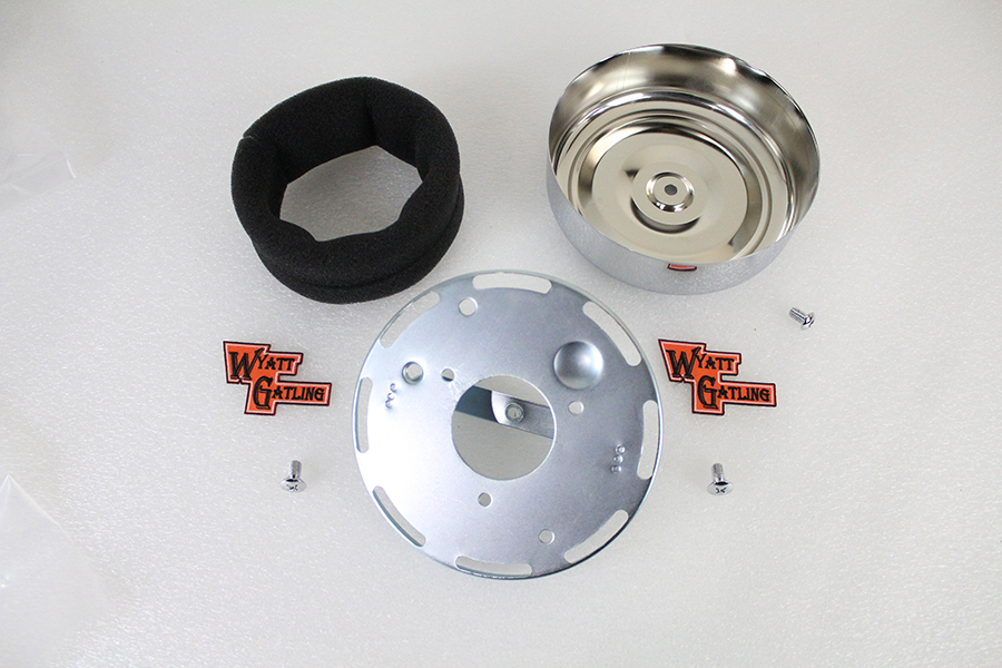 Wyatt Gatling 7 Round Air Cleaner Kit with Chrome Cover