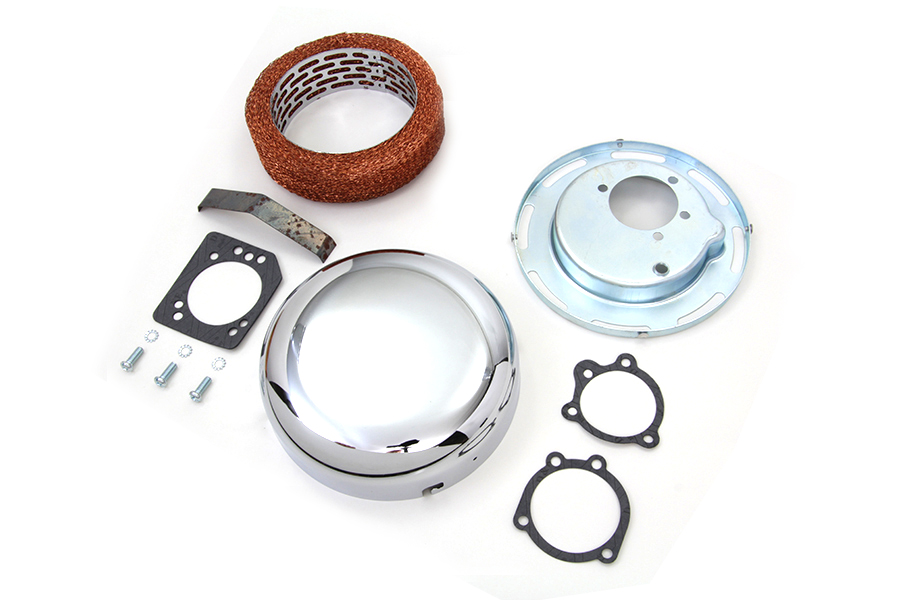 7 Round Air Cleaner Assembly Chrome