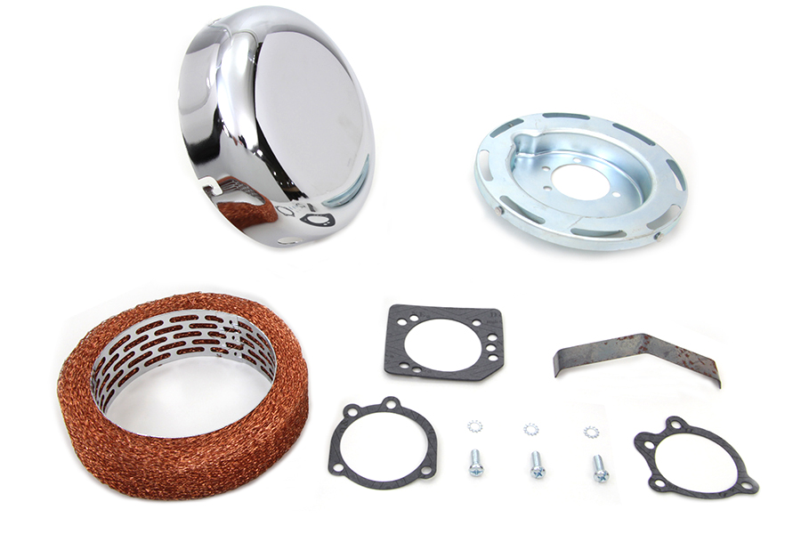 7 Round Air Cleaner Assembly Chrome