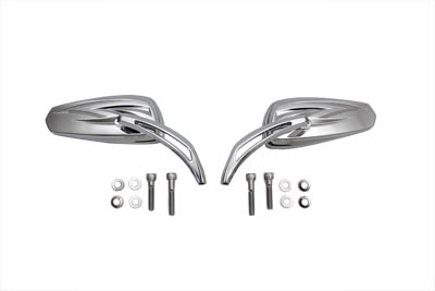 Tear Drop Mirrors with Billet Stems