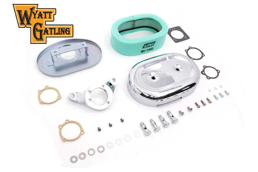 Chrome Wyatt Gatling Air Cleaner Assembly