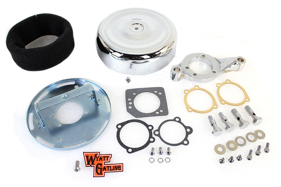 8 Round Air Cleaner Assembly Chrome