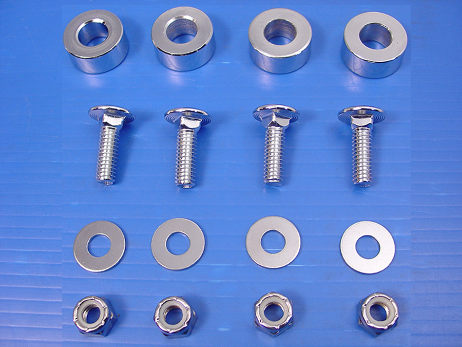 Exhaust Bolt and Spacer Kit Chrome