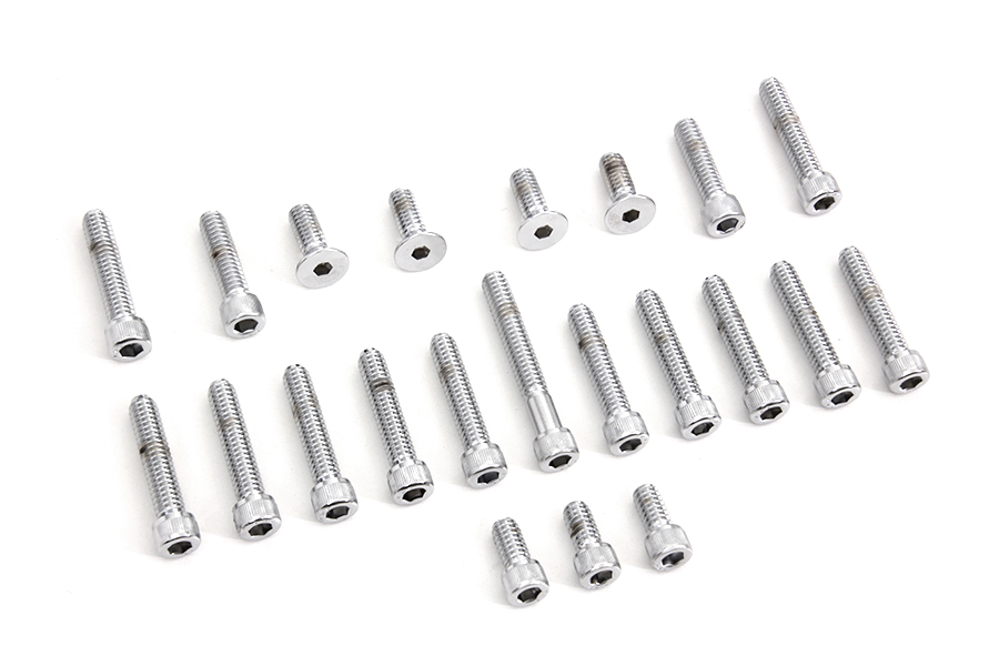 Cam and Primary Cover Dress Up Chrome Screw Kit