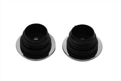 Chrome Low Profile Vented and Non-Vented Gas Cap Set