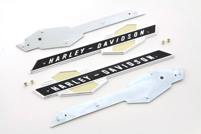 Gas Tank Emblems with Black/Silver Lettering