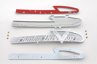 Gas Tank Emblems with Chrome Lettering