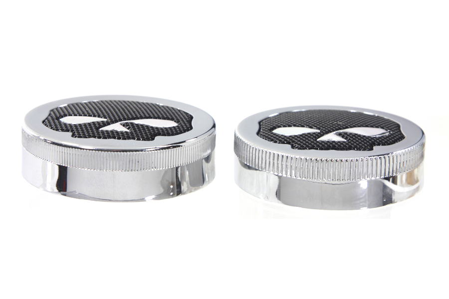 FL 1965-1983 Skull Style Vented and Non-Vented Gas Cap Set