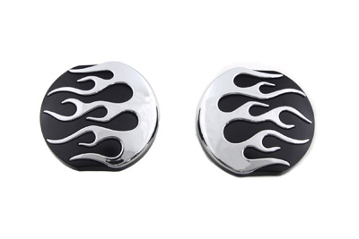 Black Flame Style Vented and Non-Vented Gas Cap Set