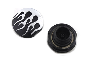 Black Flame Style Vented and Non-Vented Gas Cap Set