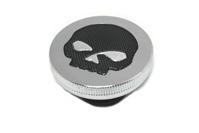 Chrome Skull Style Vented Gas Cap for 1983-95 FL & Softails