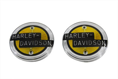 OE H-D Gold Gas Tank Emblem Set for 1958 Harley & Customs