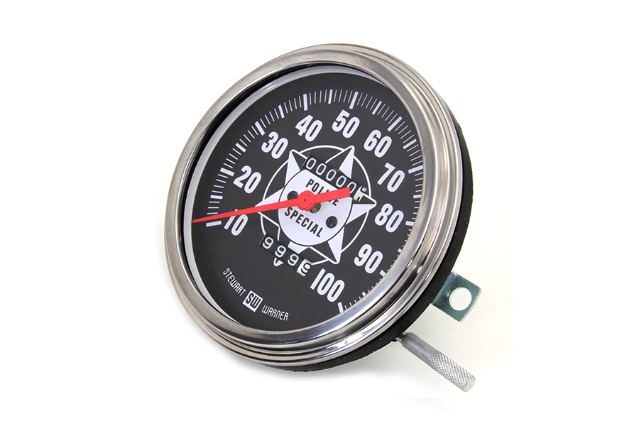 Speedometer with 2:1 Ratio and Red Needle