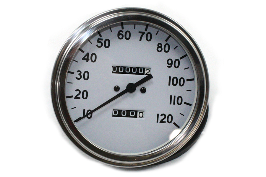 Speedometer 2240:60 White Background for 1981-1990 Big Twins