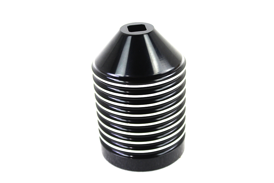 Finned Black Anodized Oil Filter Kit with Raw Accents