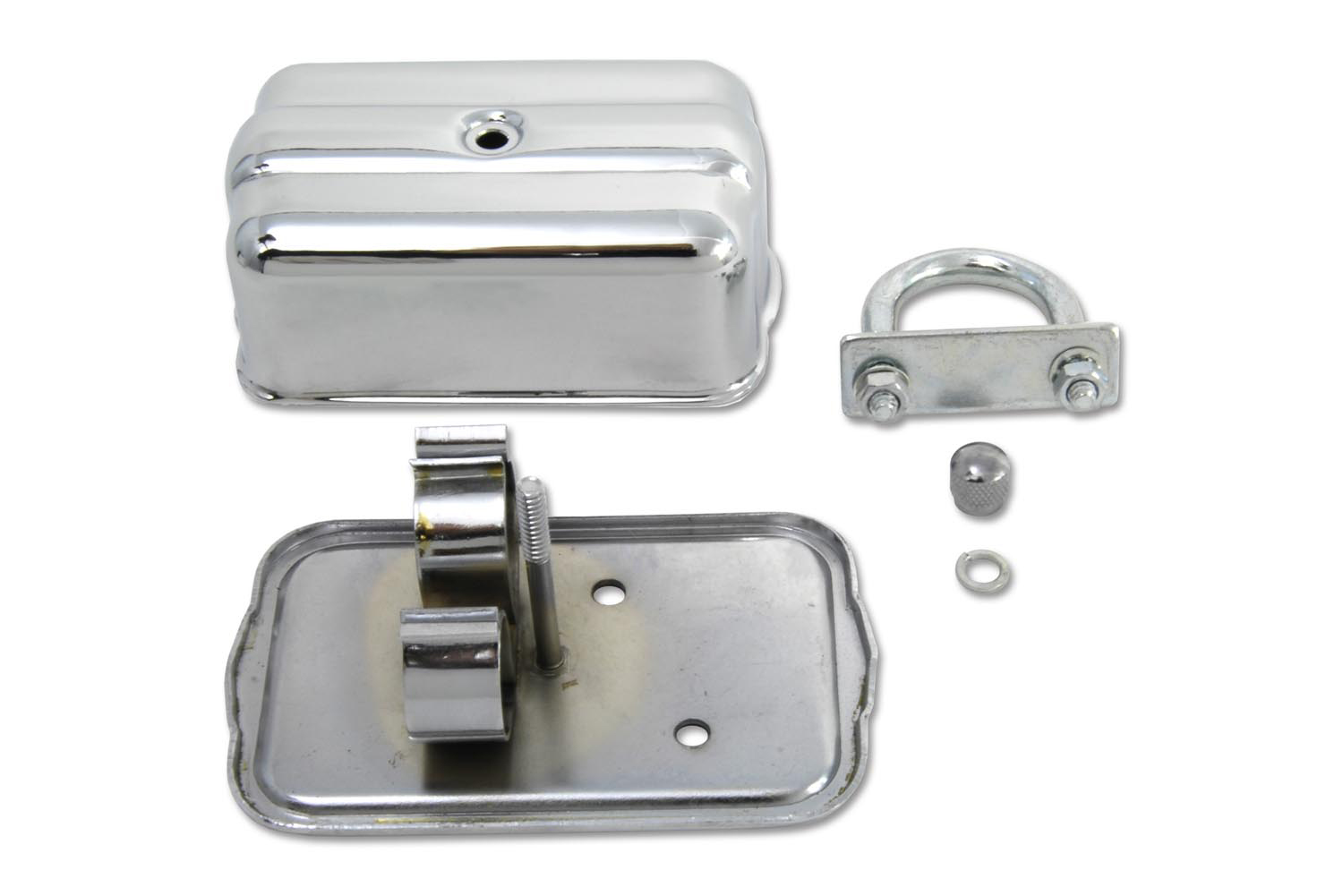 Universal Chrome Spark Plug Holder with Clamps