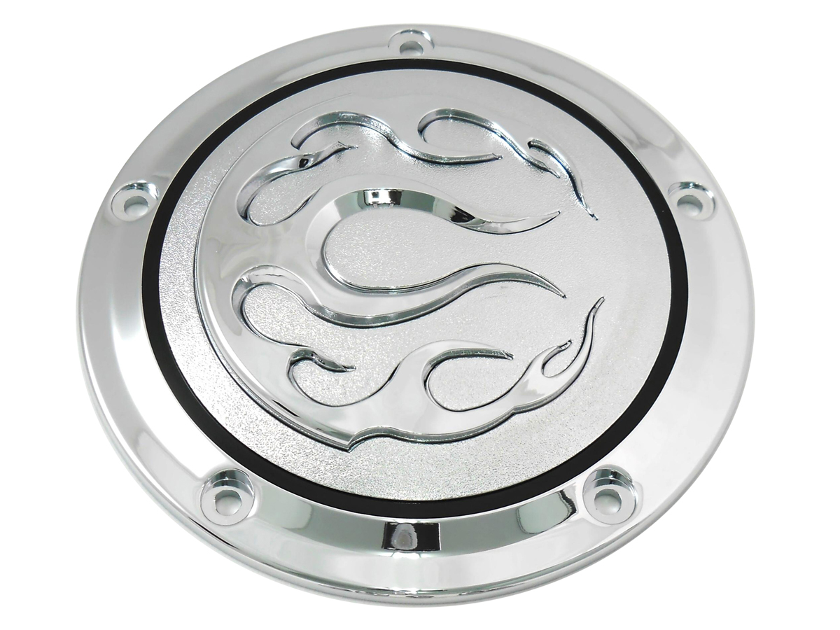 Chrome 5-Hole Flame Derby Cover