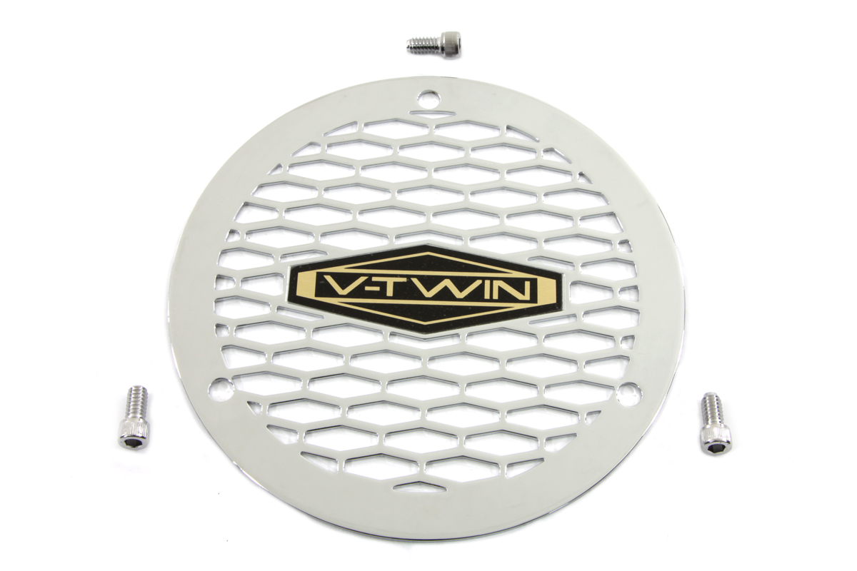 Chrome Ventilated 3-Hole Derby Cover for 1970-98 Harley Big Twins