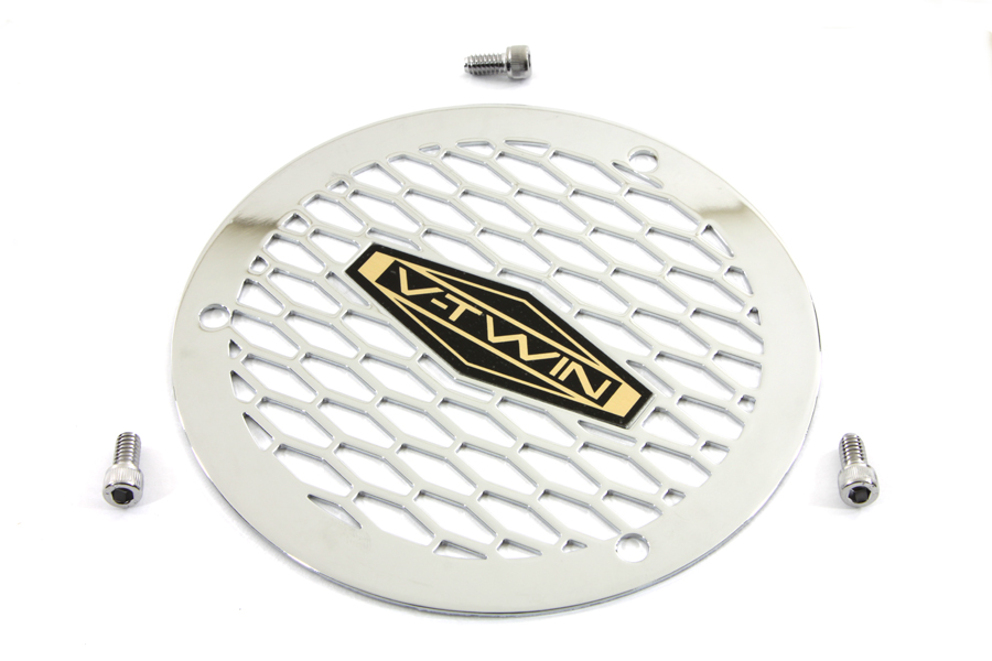 Chrome Ventilated 3-Hole Derby Cover for 1970-98 Harley Big Twins