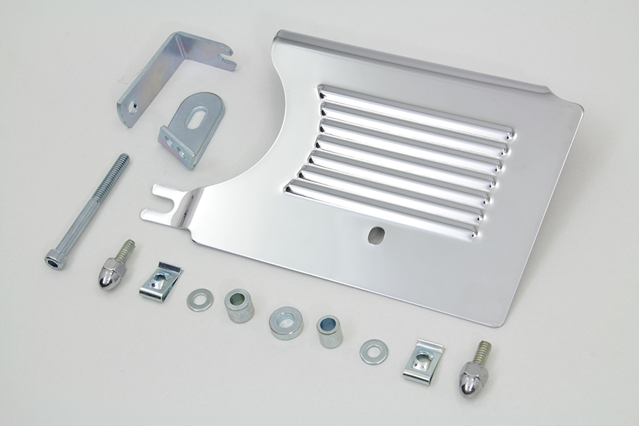 Chrome Oil Pump Cover Ribbed for Harley FXST & FLST 1987-1998
