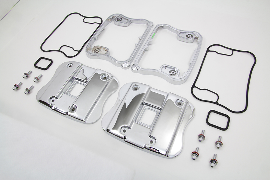 Top Rocker Box Cover and D-Ring Kit Chrome for XL 1991-2003