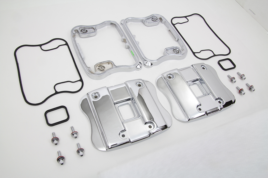 Top Rocker Box Cover and D-Ring Kit Chrome for XL 1991-2003