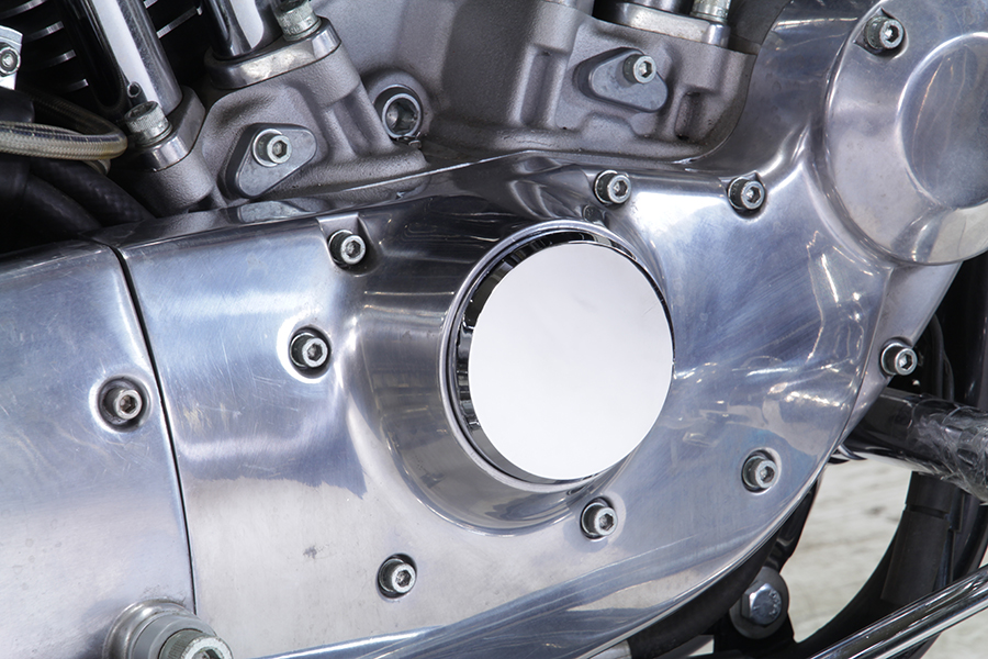 Smooth Chrome Ignition System Cover with Hidden Screws