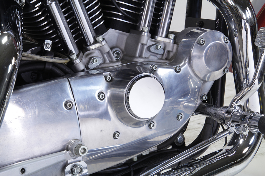 Smooth Chrome Ignition System Cover with Hidden Screws