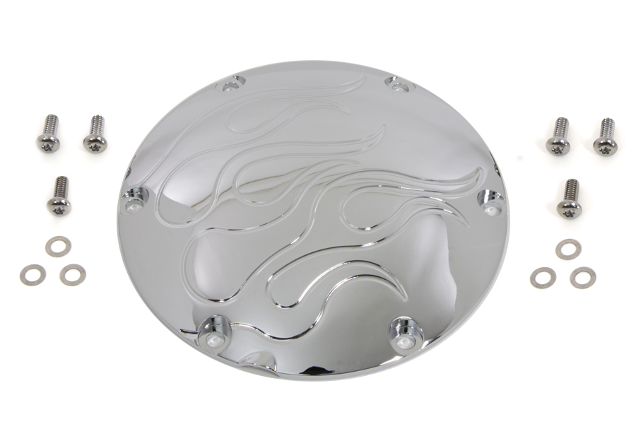 Flame Derby Cover Chrome