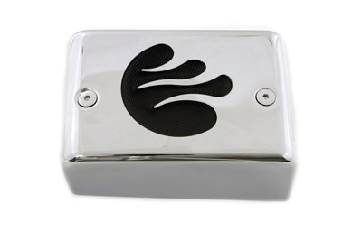 Chrome Ignition Module Cover with Black Flame