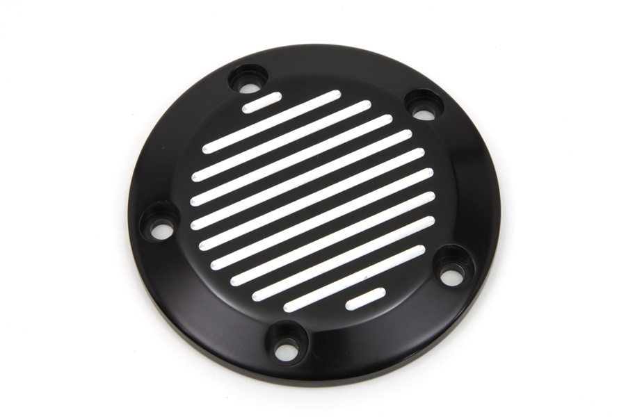 Black 5-Hole Ball Milled Ignition System Cover for 1999-UP Big Twins